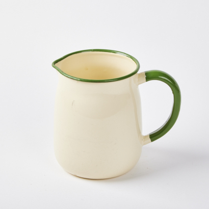 An Enamel Green Rimmed Jug