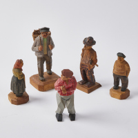 A Set of Five Scandinavian Folk Art Figures