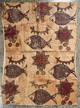 A Fish Decorated Tapa