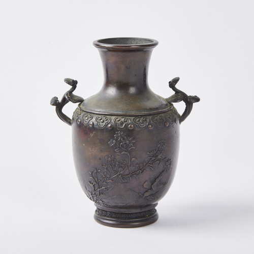 A Japanese Meiji Period Bronze Vase