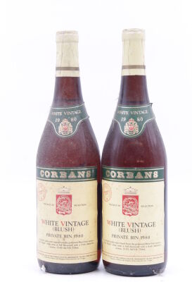(2) 1980 Corbans Private Bin White Vintage Blush, Henderson Valley