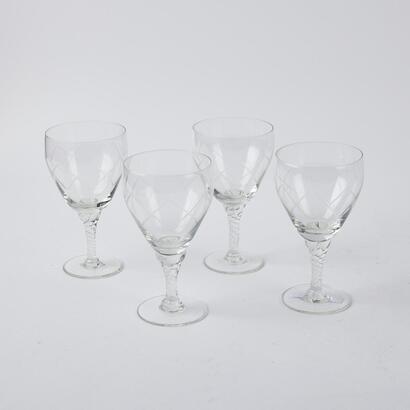 A Set Of Six Cut Crystal Liqueur Glasses