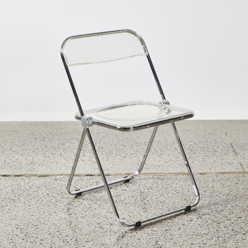 A Castelli Folding Lucite Chair