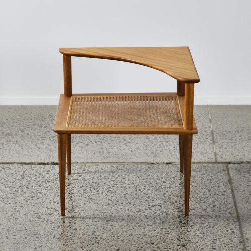 A Mid-Century Rattan Corner Table By J Backhouse