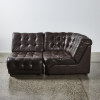 A Vintage Patchwork Modular Two Piece Sofa