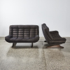 A Pair Of Adrian Pearsall Style Scoop Sofas - 2