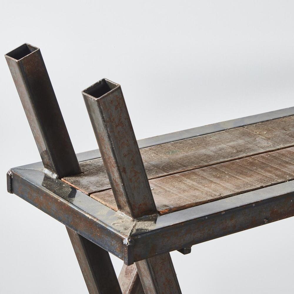 A Industrial Cast Iron Display Table