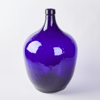 A Large Cobalt Blue Carboy Glass Bottle