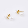 14ct Yellow Gold, Custom Made, Pearl Drop Earrings - Near new