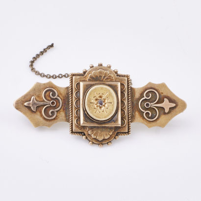 15ct Yellow Gold, Antique Bar Brooch