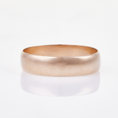 9ct Rose Gold, Vintage, 6.4mm Wide Band, Size Z+6