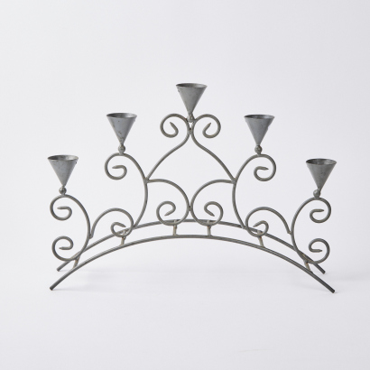A Decorative Metal Candle Holder