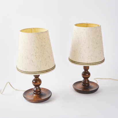 A Pair Of Mid Century Soft Glo Lamps