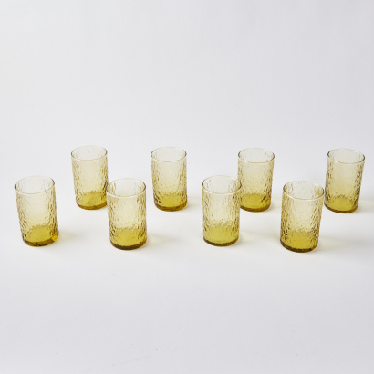 A Set Of Eight Kaaru Sandrift Highball Tumblers