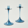 A Pair of Glass Candlesticks