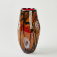 A Large Murano Vase in Warm Tones