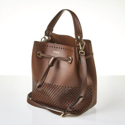 Furla Leather Stacy Drawstring Tote