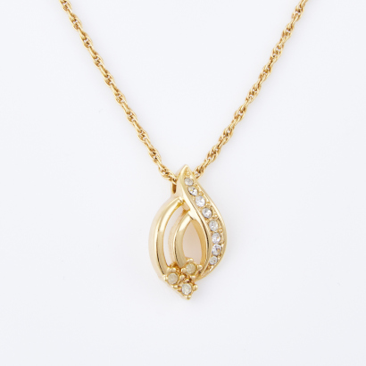 Christian Dior, Vintage, Diamante Pendant on 41cm Chain