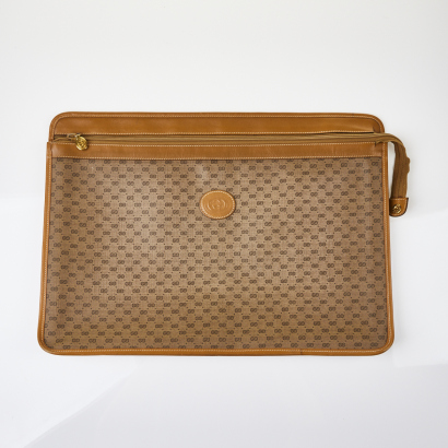 Gucci, Vintage, GG Monogram Coated Canvas Clutch