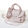 Balenciaga Light Pink Classic Mini City Logo Strap Bag - 2