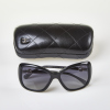 Chanel Black Square Frame Sunglasses with Box and Case - Near new - 2