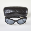 Chanel Black Butterfly Sunglasses with Box and Case - Near new - 2