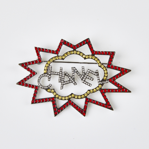 Chanel Bam Pow Rhinestone Brooch with Box - Near new