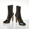 Chanel Patent Leather Heeled Ankle Boot, Size 40.5 with Box