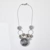 Large Statement Necklace with Woven Circle's and Flowers with Box - 2