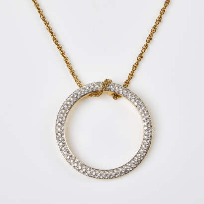 Swarvoski Crystal Circle Pendant