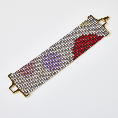Swarvoski Crystal Wide Cuff Bracelet with Box