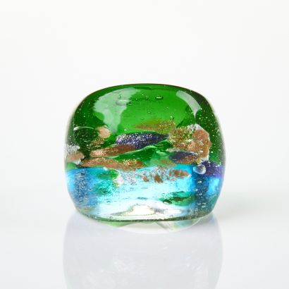 Green Resin Ring with Box