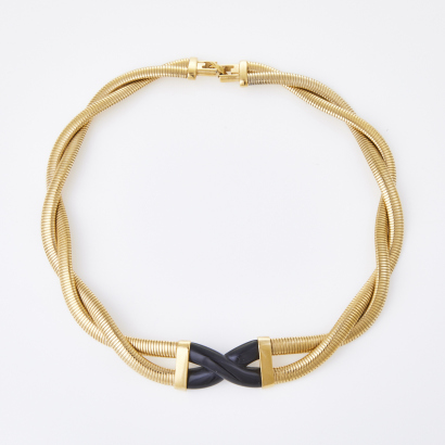 Givenchy Intertwined Ribbed Choker Necklace