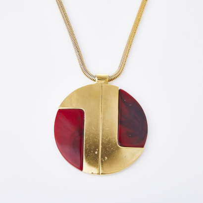 Lanvin Large Statement Disc Necklace