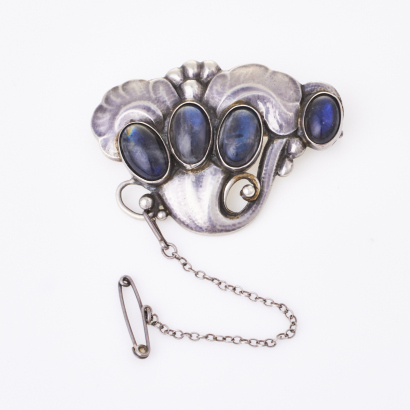 Georg Jensen Silver, Labradorite 105 Brooch