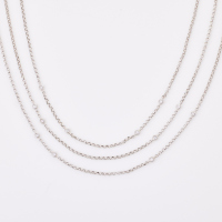 18ct White Gold, 45cm, .18ct Diamond Set Chain