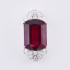 18ct White Gold, Modern 8.50ct Rubellite / .86ct Diamond Pendant