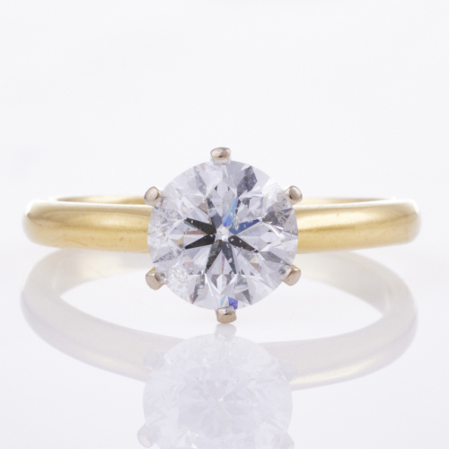 18ct Yellow Gold, 1.54ct Diamond Solitaire Ring