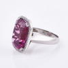 18ct White Gold, Handmade, 15.70ct Pink Tourmaline / Diamond Cocktail Ring - 2