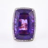 18ct Yellow / White Gold, 45.00ct Amethyst / .50ct Diamond Cocktail Ring