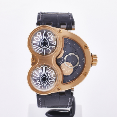 An MB&F and Sarpaneva, 18ct Rose Gold MoonMachine Automatic Wristwatch, Model ref 34.RL.B, Limited Edition, 18 Pieces