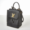 Louis Vuitton, Black Leather Lockme Backpack
