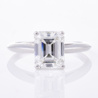 Tiffany & Co, Platinum, 2.75ct Emerald Cut Diamond Ring