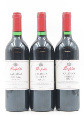 (3) 1998 Penfolds Bin 28 Kalimna Shiraz, South Australia