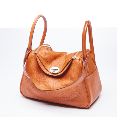 Hermès Lindy 26 Bag in Orange Clemence Leather