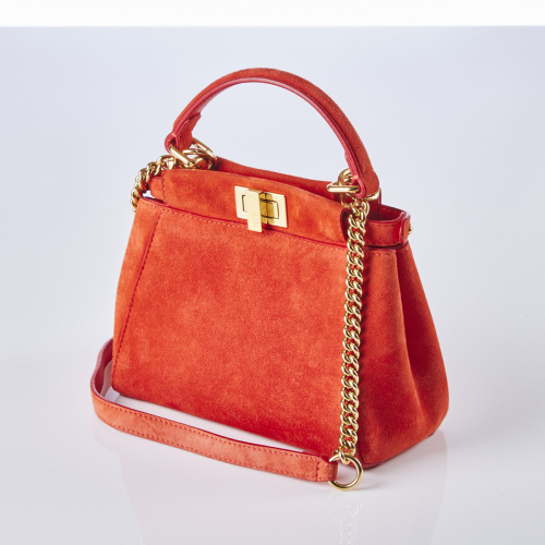 Fendi Suede Mini Peekaboo Bag