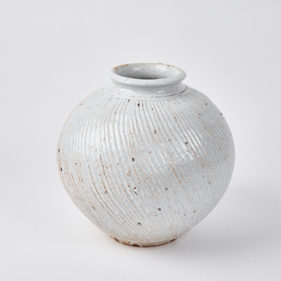 A Shino Glaze Ceramic Floor Vase