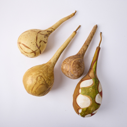 A Collection of Decorated Gourd Shells