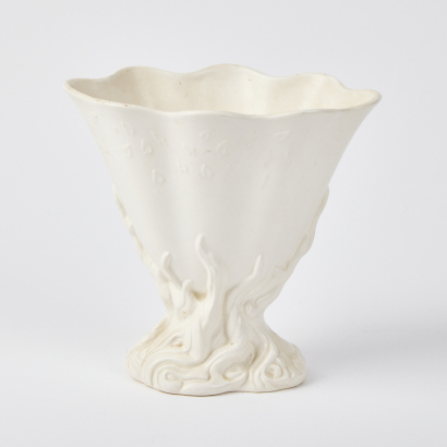 A Crown Lynn Fan Shaped Slip Cast Vase