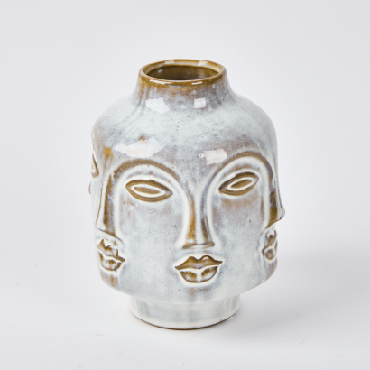 A Picasso Styled Mutiple Face Vase